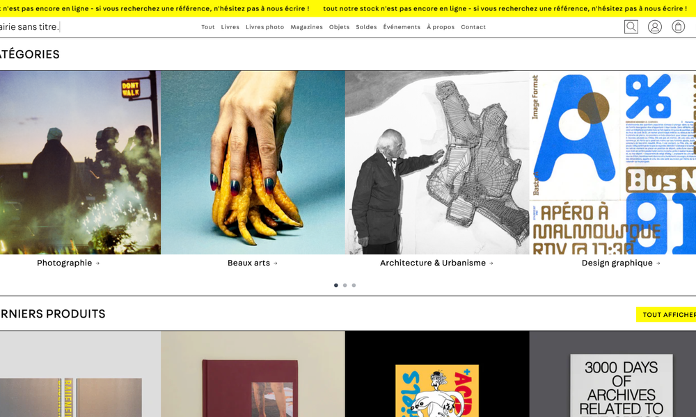 Librairie Sans Titre - Shopify E-Commerce